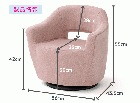 【予約販売】【別注】唱題用イス 回転式　カルラ　ピンク(2)