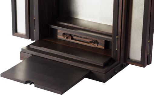 創価学会仏壇 上置 本黒檀正三方 凛白のこだわり・機能