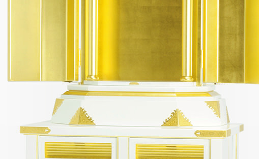 創価学会仏壇 ★3尺パールホワイト収納式 梅園　仏具一式セットのこだわり・機能