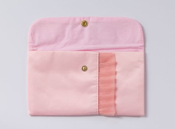念珠入 ポリエステル　フリル　ピンク