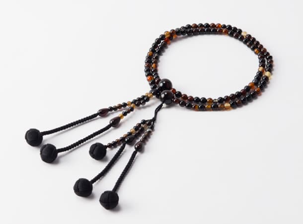 【11・18記念】【限定】高級念珠 ゴーメット 黒 色手毬房M(男性向き)