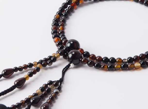 【11・18記念】【限定】高級念珠 ゴーメット 黒 色手毬房M(男性向き)